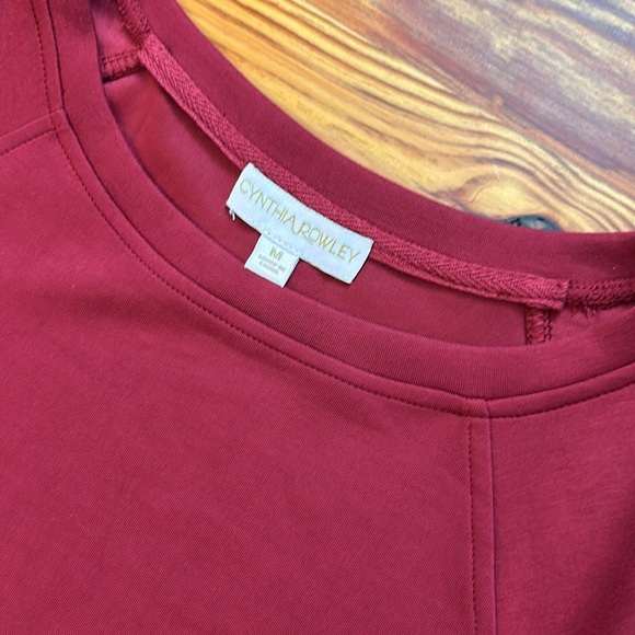 Burgundy Scoop Neck Dress - Picture 2 of 6